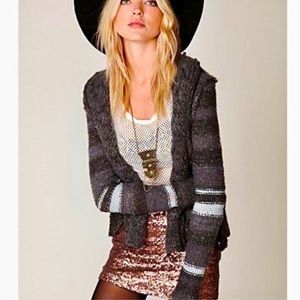 Free People Cozy Braided Cardigan